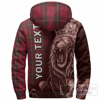 Wallace Tartan Sherpa Hoodie Roaring Lion Heritage