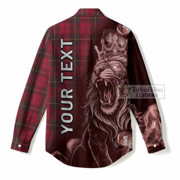 Wallace Tartan Women Casual Shirt Roaring Lion Heritage