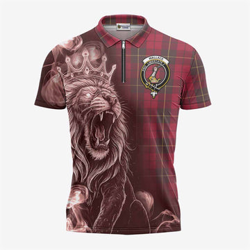 Wallace Tartan Zipper Polo Shirt Roaring Lion Heritage