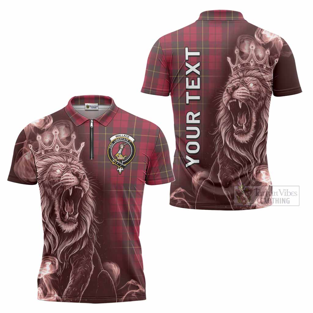 Wallace Tartan Zipper Polo Shirt Roaring Lion Heritage