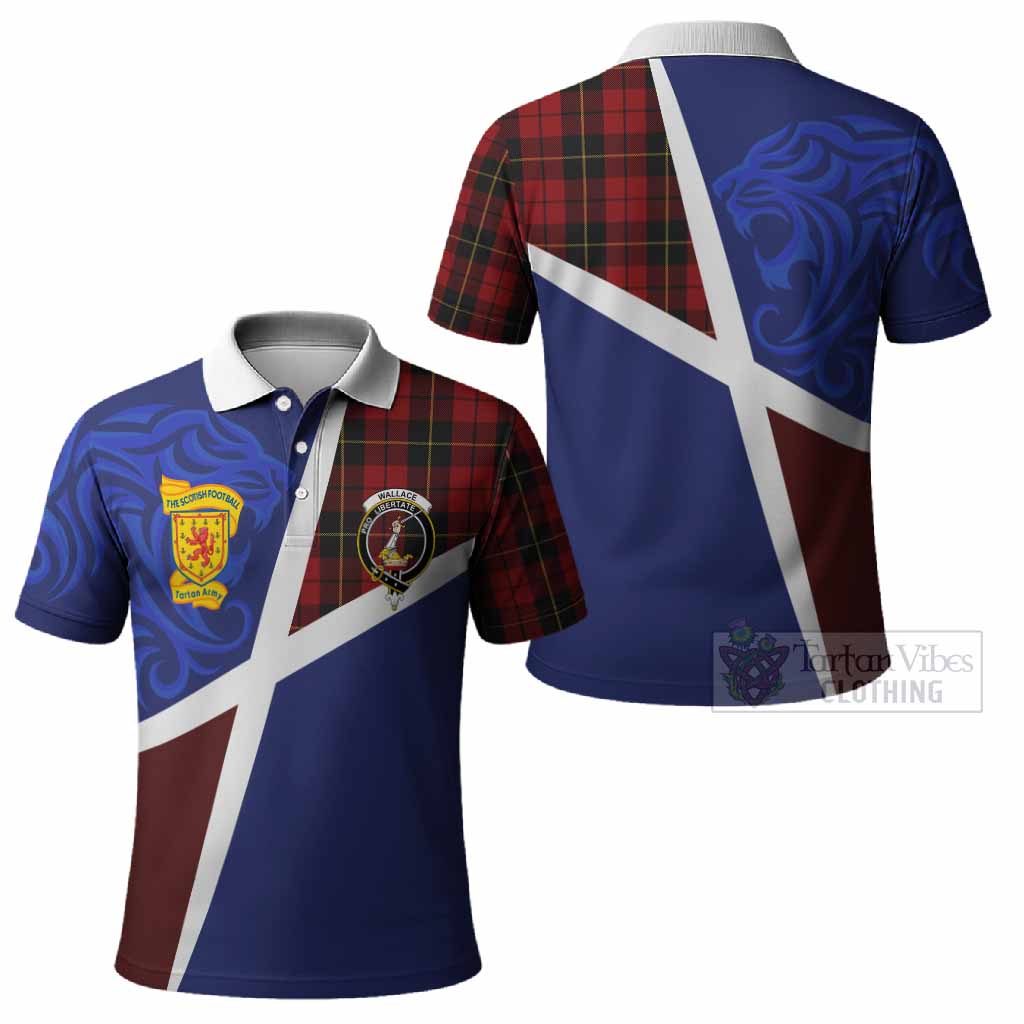 Wallace The Scottish Football Crest Polo Shirt Lion-Tartan Army