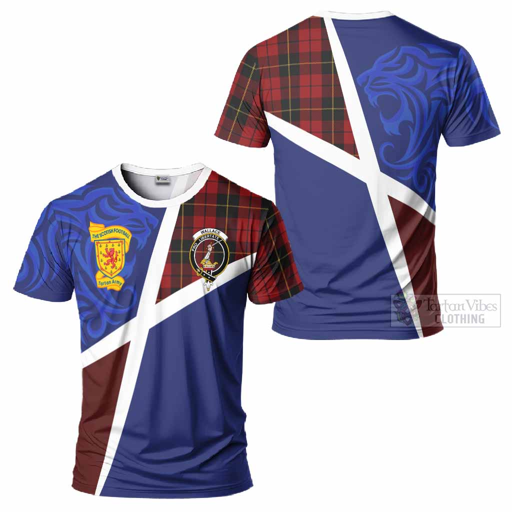 Wallace The Scottish Football Crest T-Shirt Lion-Tartan Army