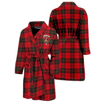 Wallace Weathered Tartan Bathrobe with Family Crest