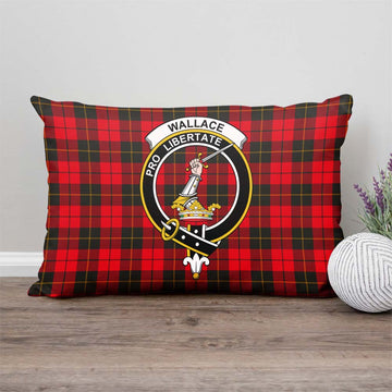 Wallace Weathered Tartan Pillow Cover with Family Crest