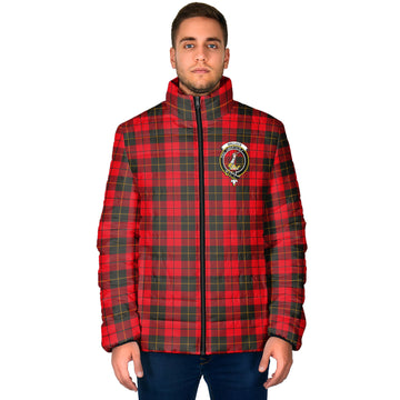 Wallace Weathered Tartan Padded Jacket with Family Crest