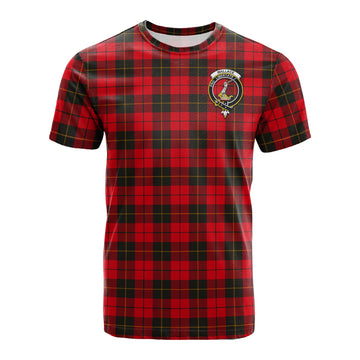 Wallace Weathered Tartan T-Shirt with Family Crest