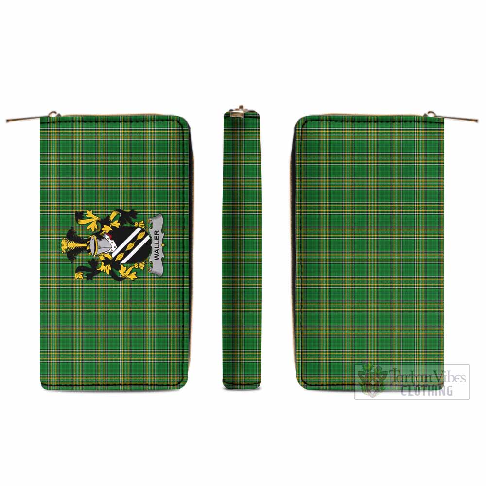 Waller Irish Clan Tartan Women's Leather Wallet with Coat of Arms - Tartan Vibes Clothing