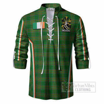 Waller Irish Clan Coat of Arm Tartan Ghillie Shirt Flag Style