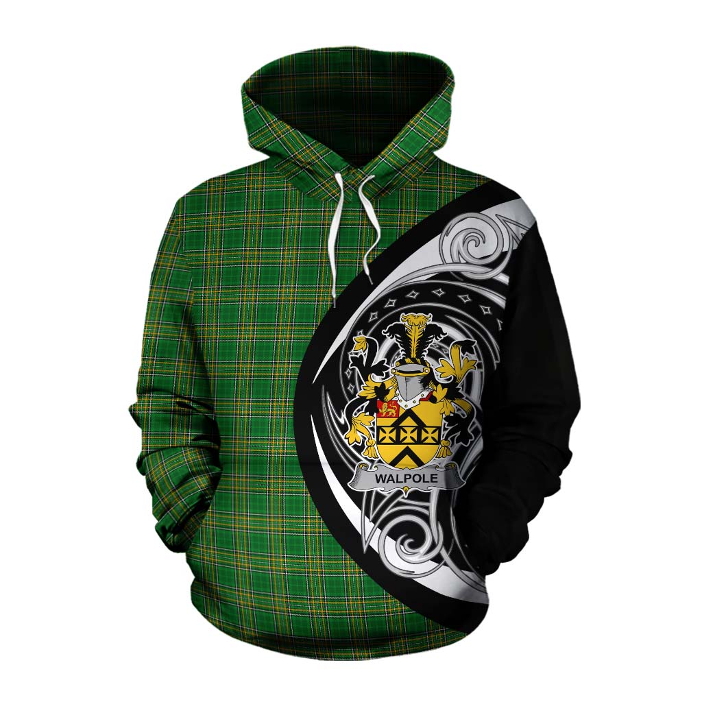 Tartan Vibes Clothing Walpole Irish Clan Cotton Hoodie Celtic Circle Style