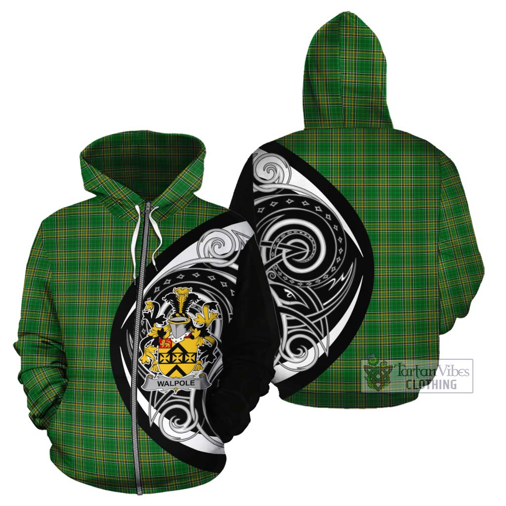 Tartan Vibes Clothing Walpole Irish Clan Cotton Hoodie Celtic Circle Style