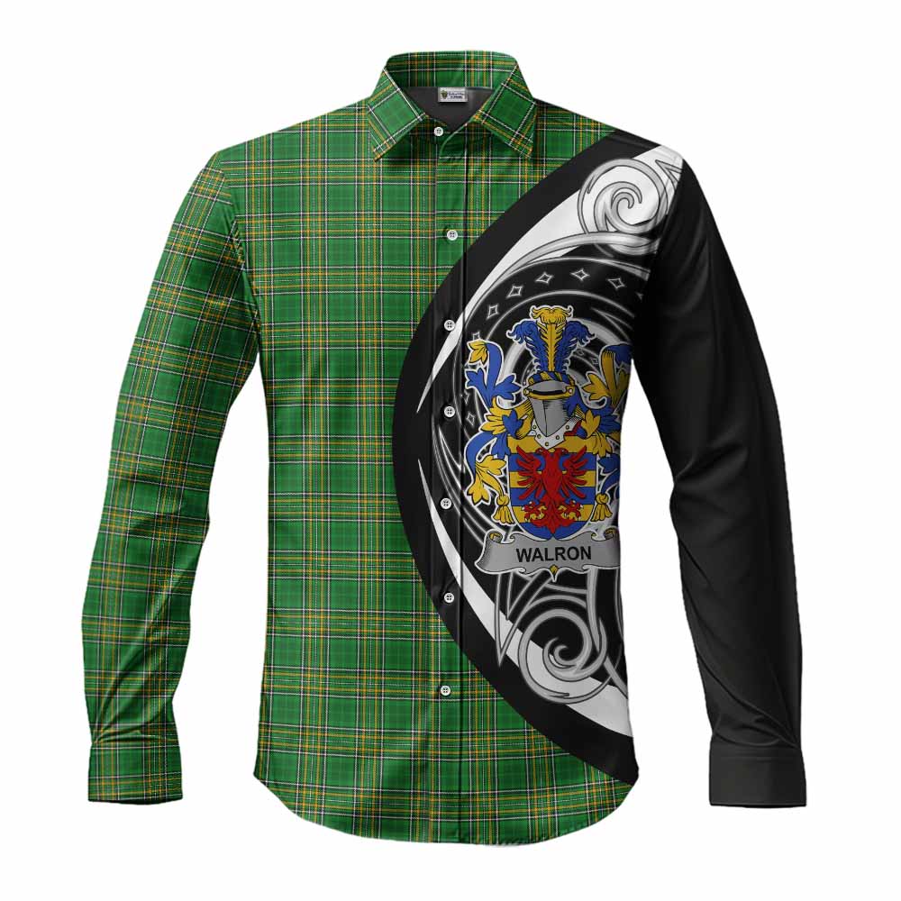 Walron Irish Clan Long Sleeve Button Shirt Celtic Circle Style Men's Shirt S - Tartan Vibes Clothing