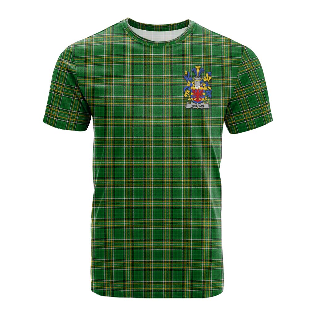 Walron Irish Clan Tartan Cotton T-shirt with Coat of Arms Kid's Shirt - Tartan Vibes Clothing