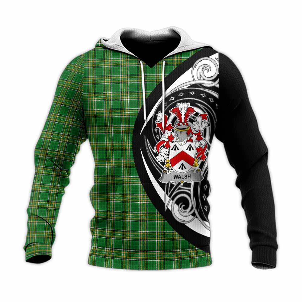 Walsh Irish Clan Knitted Hoodie Celtic Circle Style Unisex Knitted Pullover Hoodie - Tartan Vibes Clothing