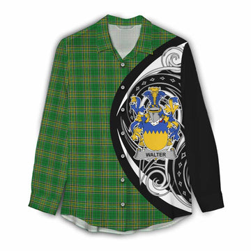 Walter Irish Clan Women's Casual Shirt Celtic Circle Style Female - Tartan Vibes Clothing