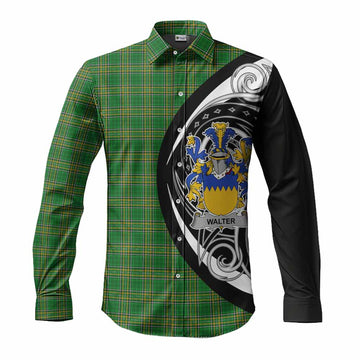 Walter Irish Clan Long Sleeve Button Shirt Celtic Circle Style Men's Shirt S - Tartan Vibes Clothing