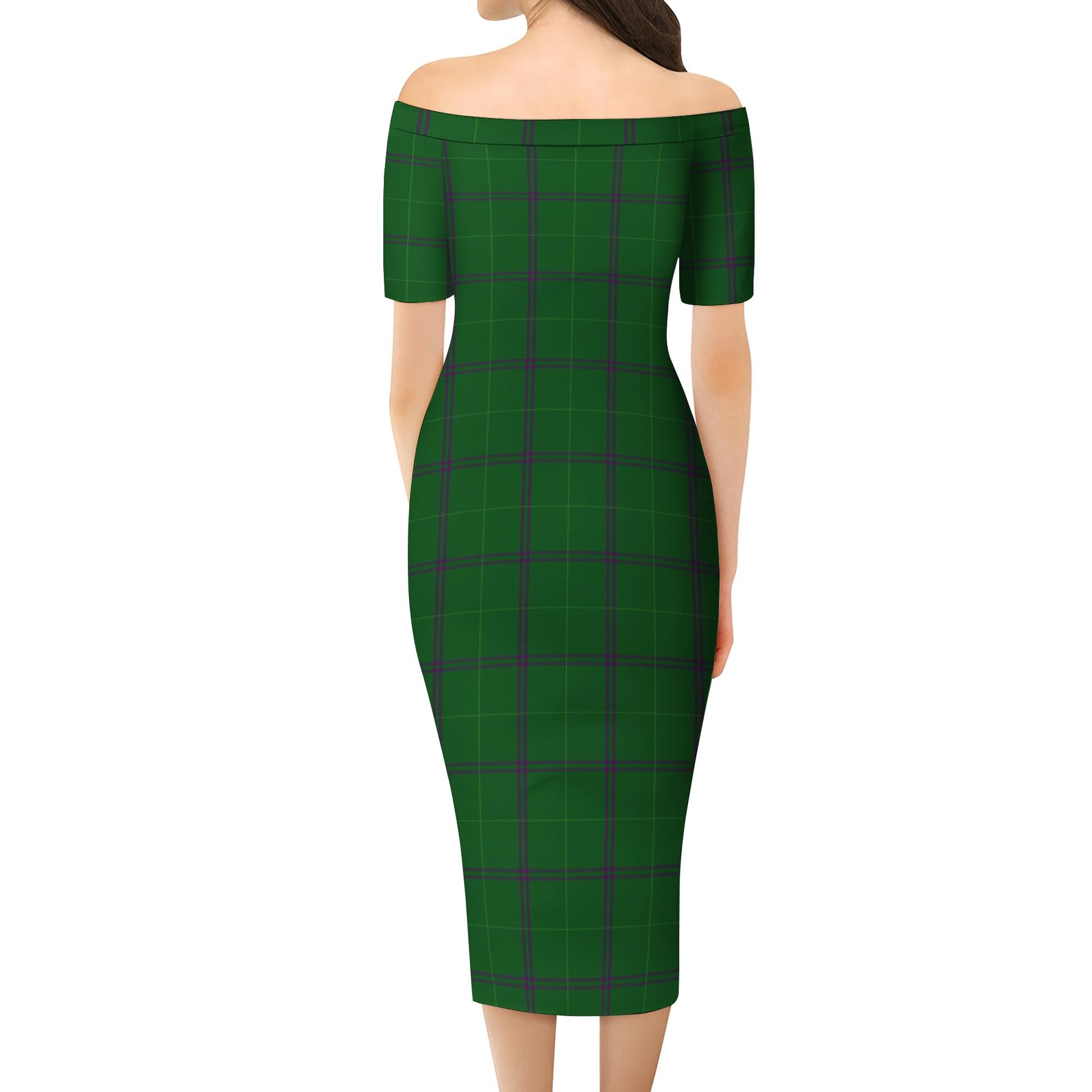 Walters Tartan Off Shoulder Lady Dress - Tartanvibesclothing
