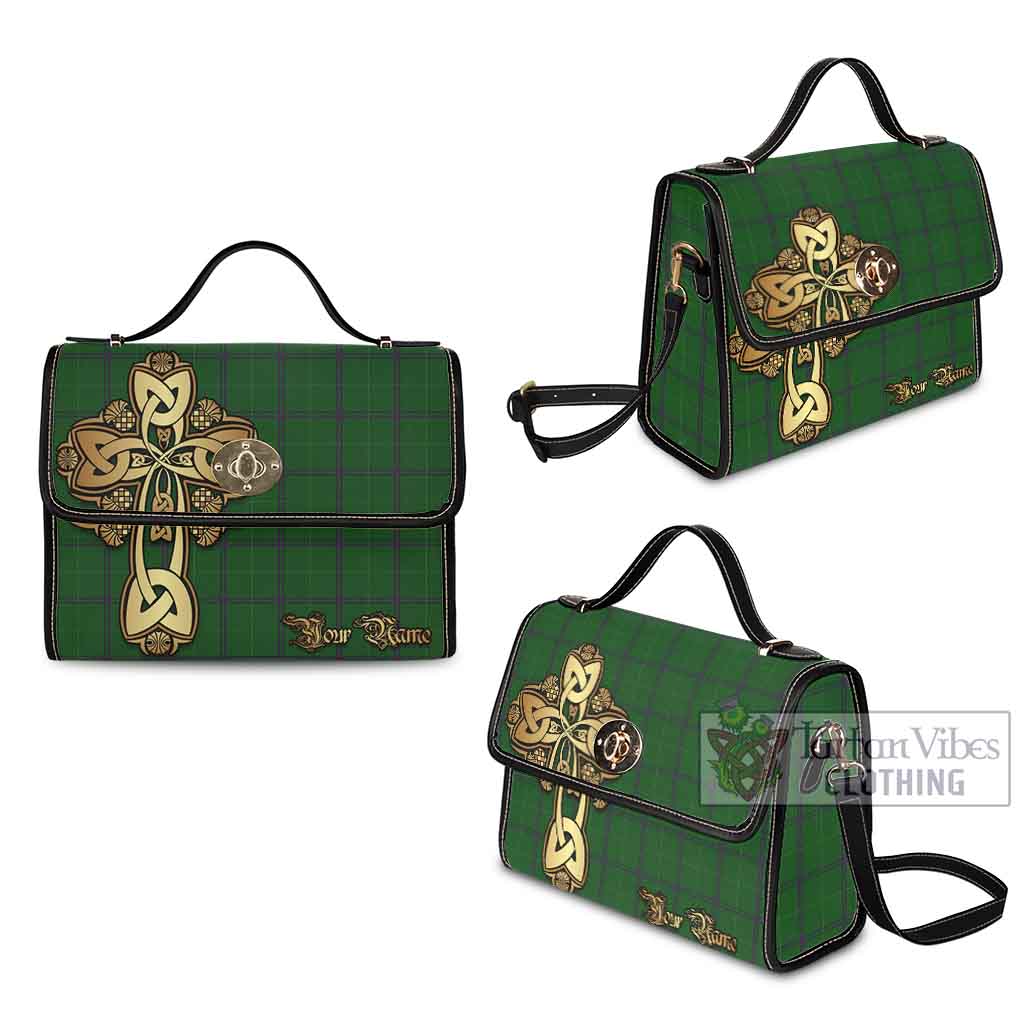 Tartan Vibes Clothing Walters Tartan Waterproof Canvas Bag Golden Thistle Celtic Cross Style
