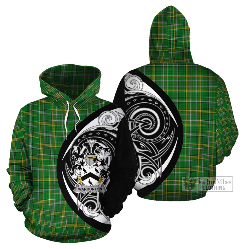 Tartan Vibes Clothing Warburton Irish Clan Cotton Hoodie Celtic Circle Style