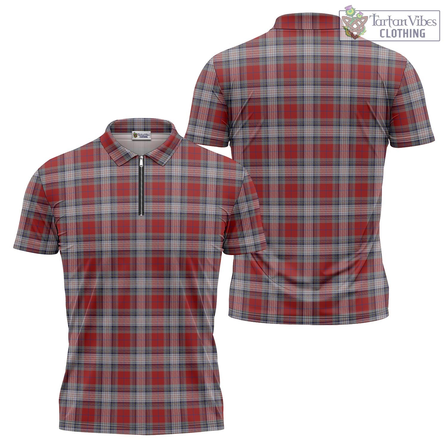 Warden Tartan Zipper Polo Shirt Unisex - Tartan Vibes Clothing