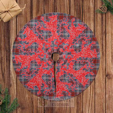 Warden Tartan Christmas Tree Skirt Lion Rampant Style Casual Tree Skirts - Tartan Vibes Clothing