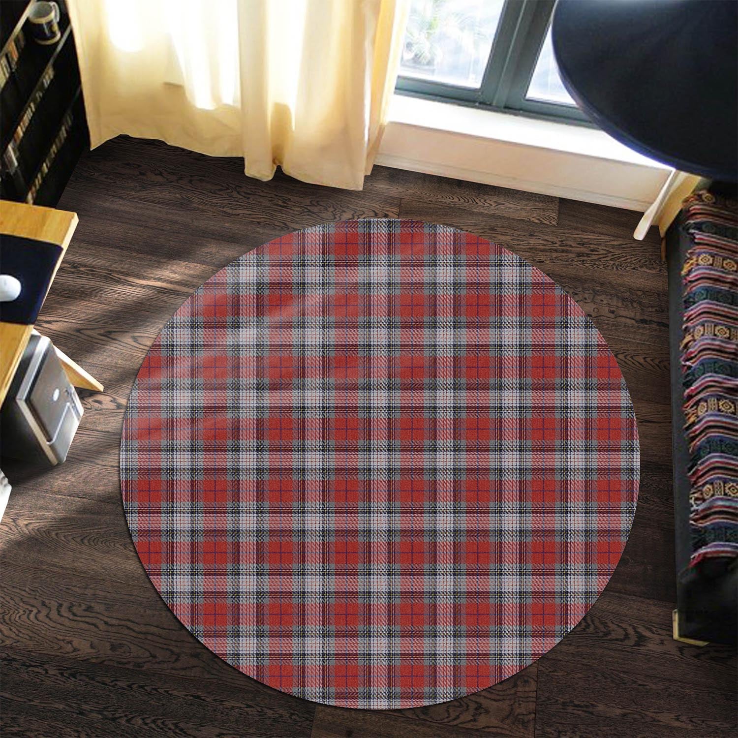 Warden Tartan Round Rug Premium Round Rug - Tartan Vibes Clothing