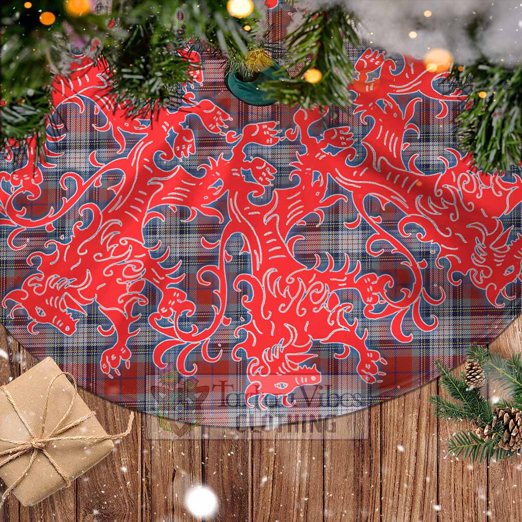 Warden Tartan Christmas Tree Skirt Lion Rampant Style - Tartan Vibes Clothing