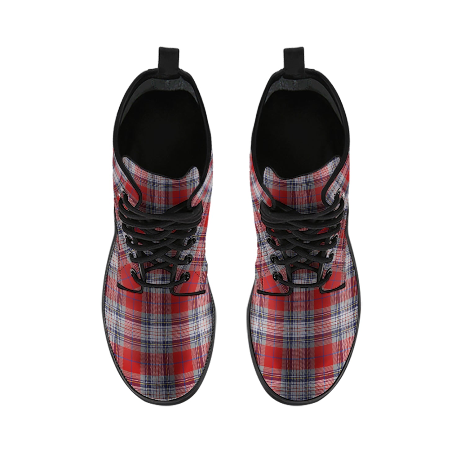 Warden Tartan Leather Boots - Tartan Vibes Clothing