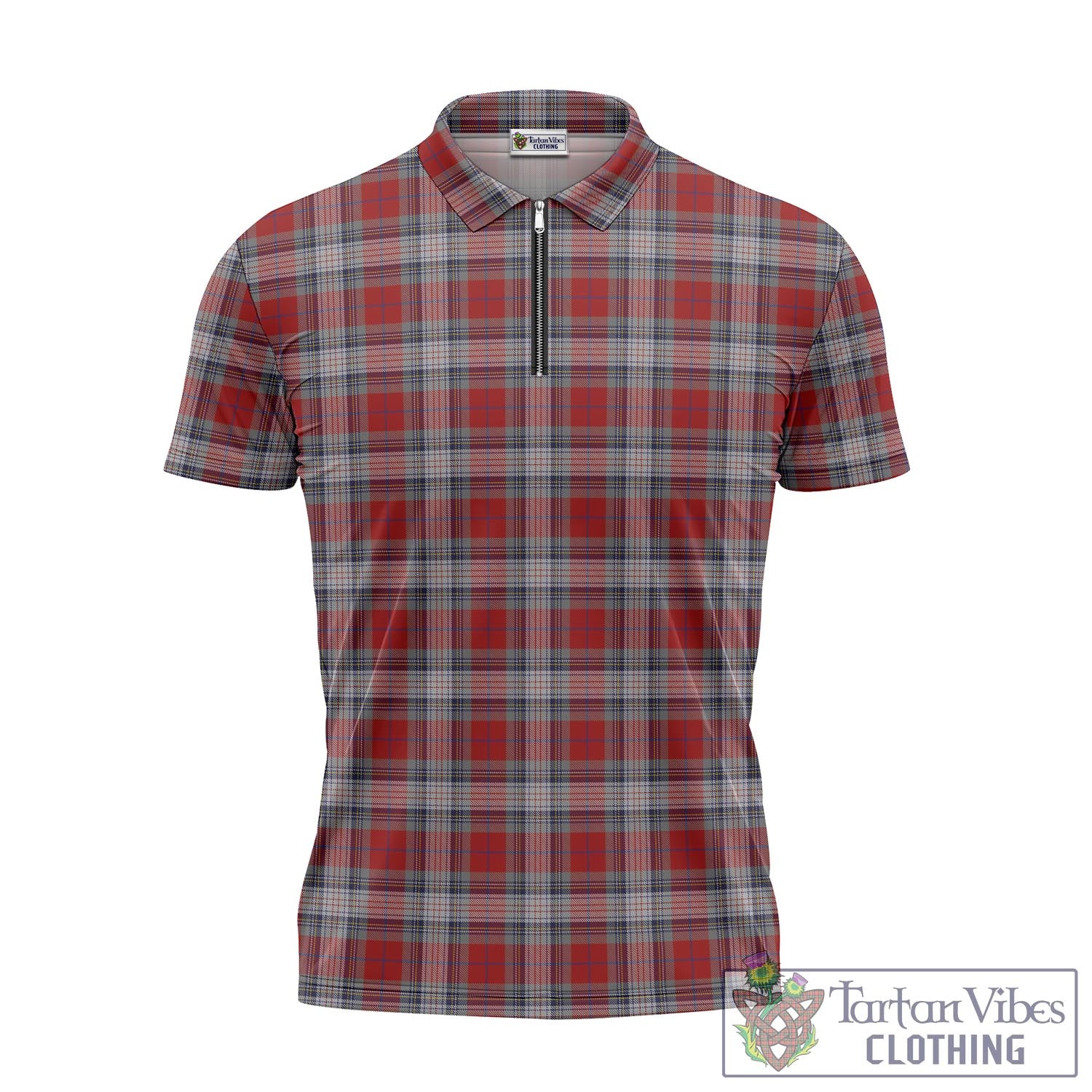 Warden Tartan Zipper Polo Shirt - Tartan Vibes Clothing