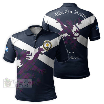 Wardlaw Tartan Lion Rampant Polo Shirt Proudly Display Your Heritage with Alba Gu Brath and Clan Name Kid - Tartan Vibes Clothing