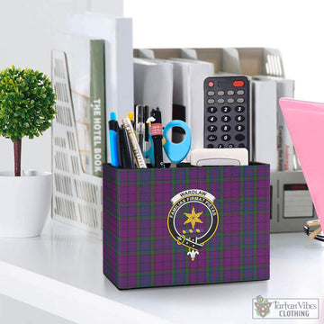 Wardlaw Tartan Pen Holder with Family Crest