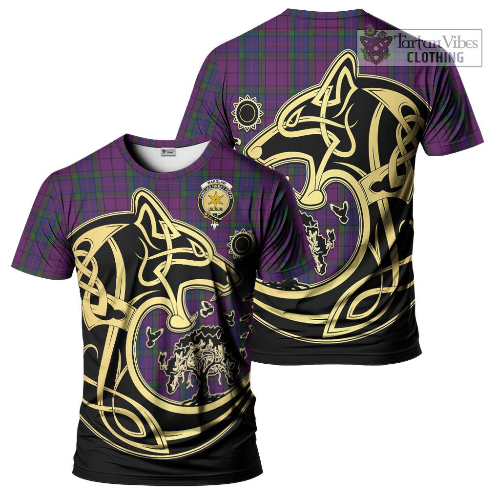 Wardlaw Tartan T-Shirt with Family Crest Celtic Wolf Style Kid's Shirt - Tartan Vibes Clothing