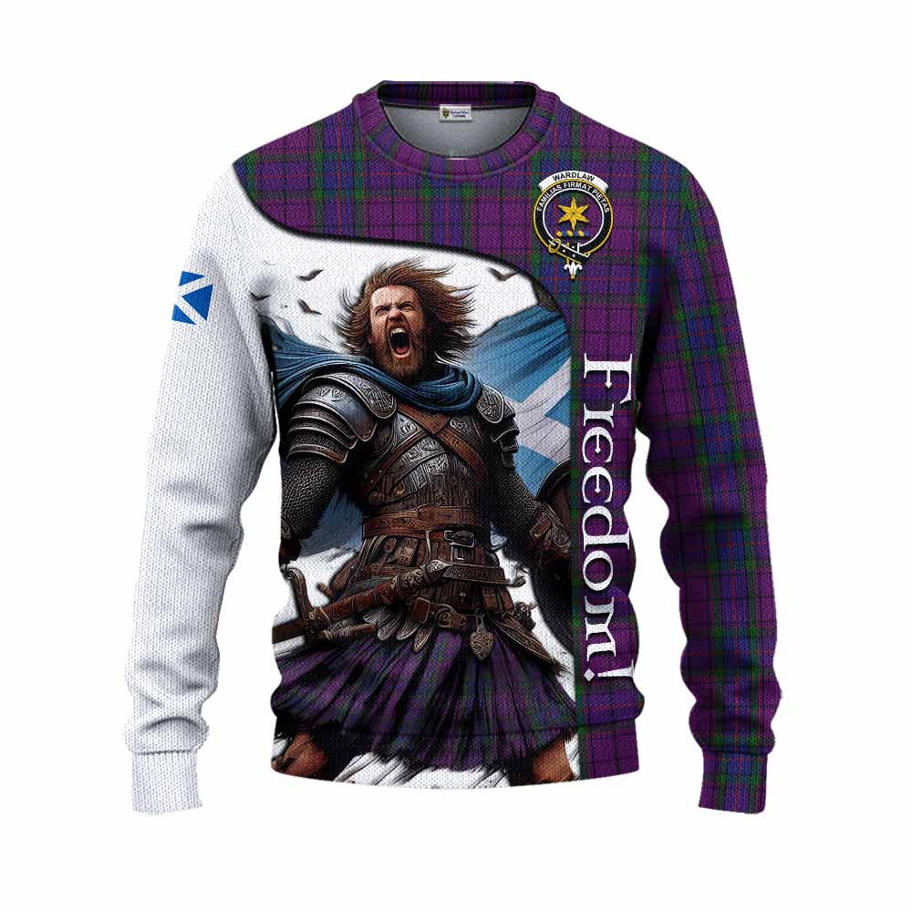 Tartan Vibes Clothing Wardlaw Crest Tartan Knitted Sweater Inspired by the Freedom of Scottish Warrior