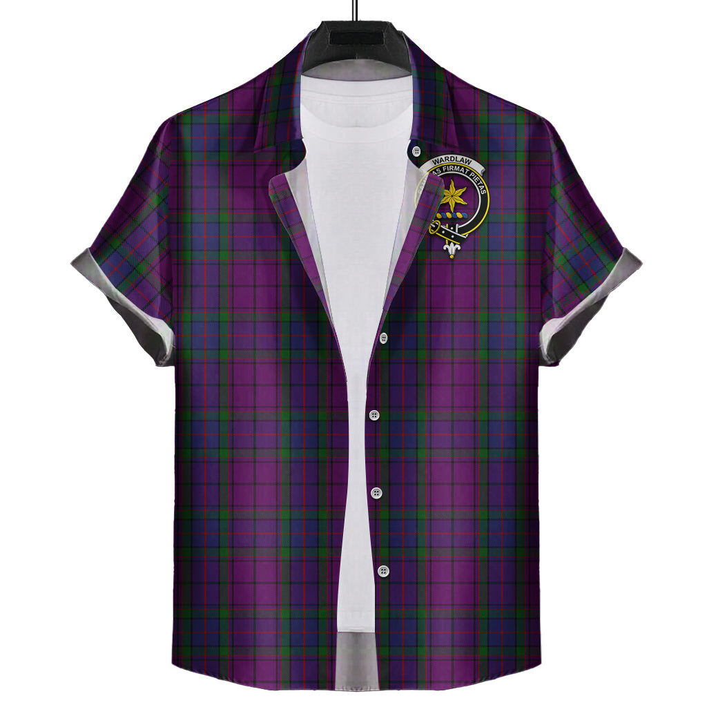 wardlaw-tartan-short-sleeve-button-down-shirt-with-family-crest