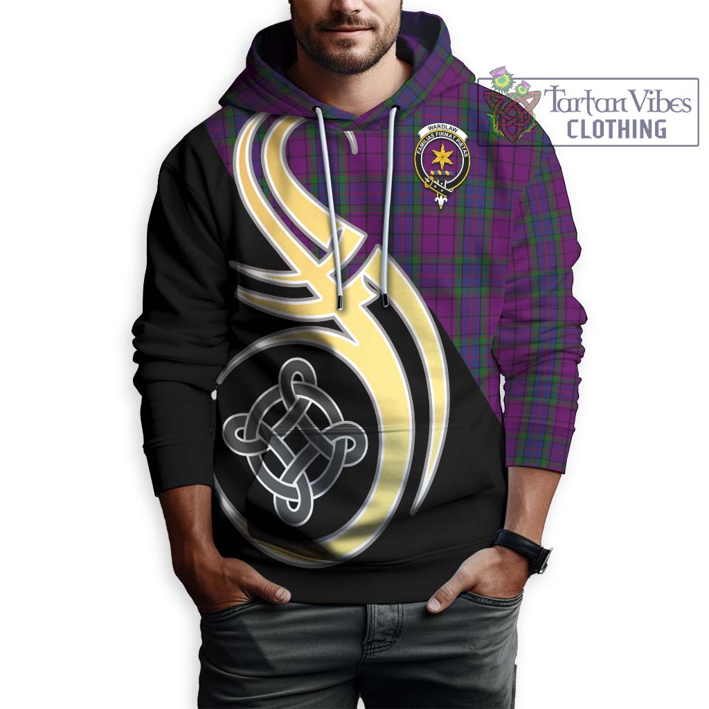 Wardlaw Tartan Hoodie with Family Crest and Celtic Symbol Style Zip Hoodie - Tartan Vibes Clothing