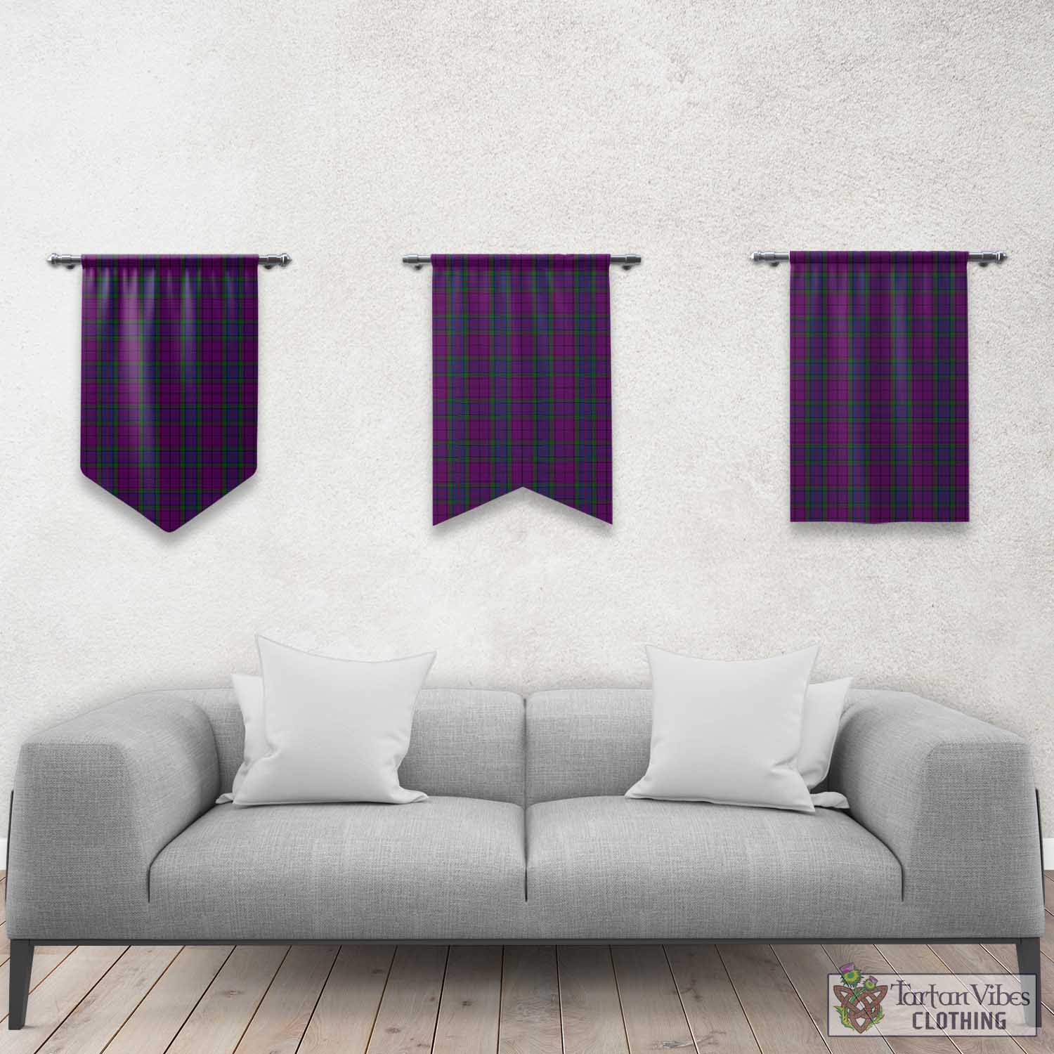 Tartan Vibes Clothing Wardlaw Tartan Gonfalon, Tartan Banner