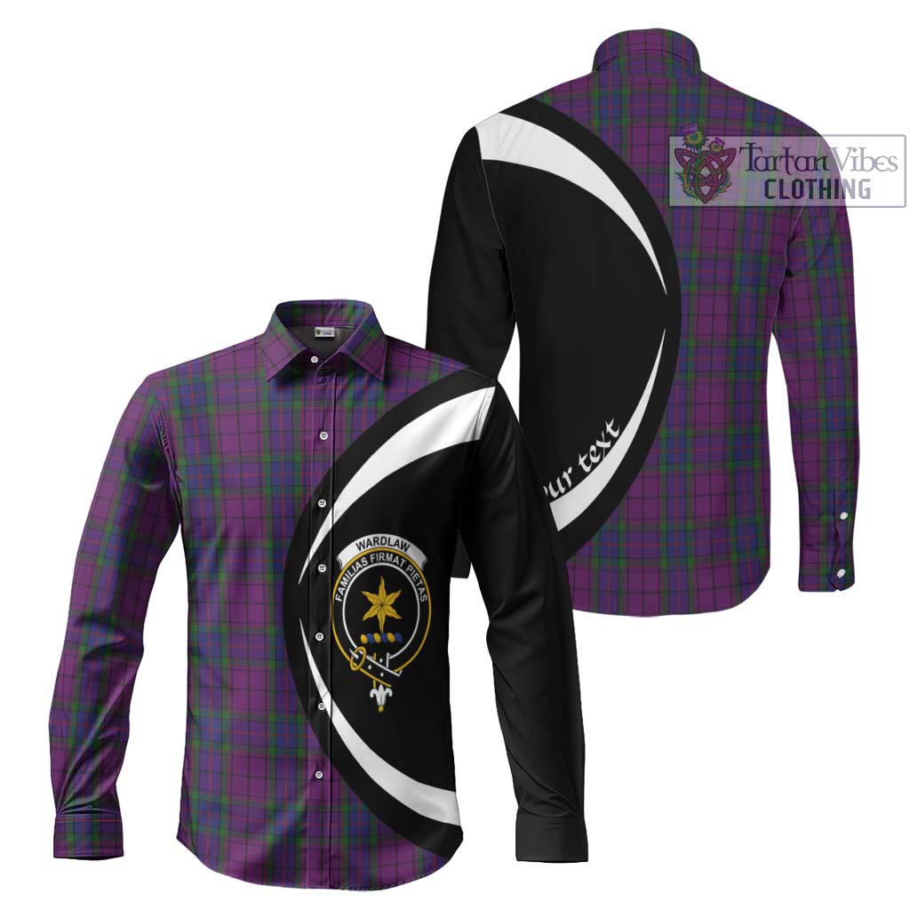 Wardlaw Tartan Long Sleeve Button Up with Family Crest Circle Style Men's Shirt S - Tartan Vibes Clothing