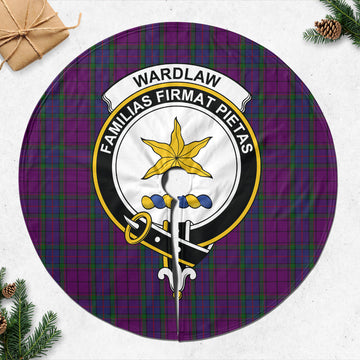 Wardlaw Tartan Christmas Tree Skirt with Family Crest