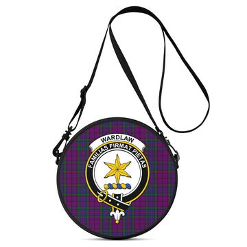 Wardlaw Tartan Round Satchel Bags with Family Crest