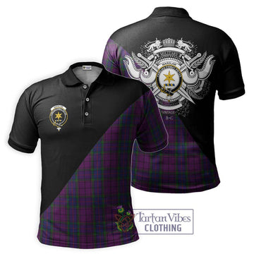 Wardlaw Tartan Polo Shirt with Family Crest and Military Logo Style Kid - Tartan Vibes Clothing