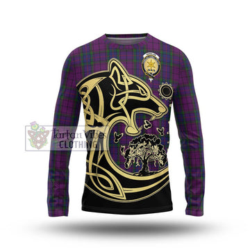 Wardlaw Tartan Long Sleeve T-Shirt with Family Crest Celtic Wolf Style Unisex - Tartan Vibes Clothing