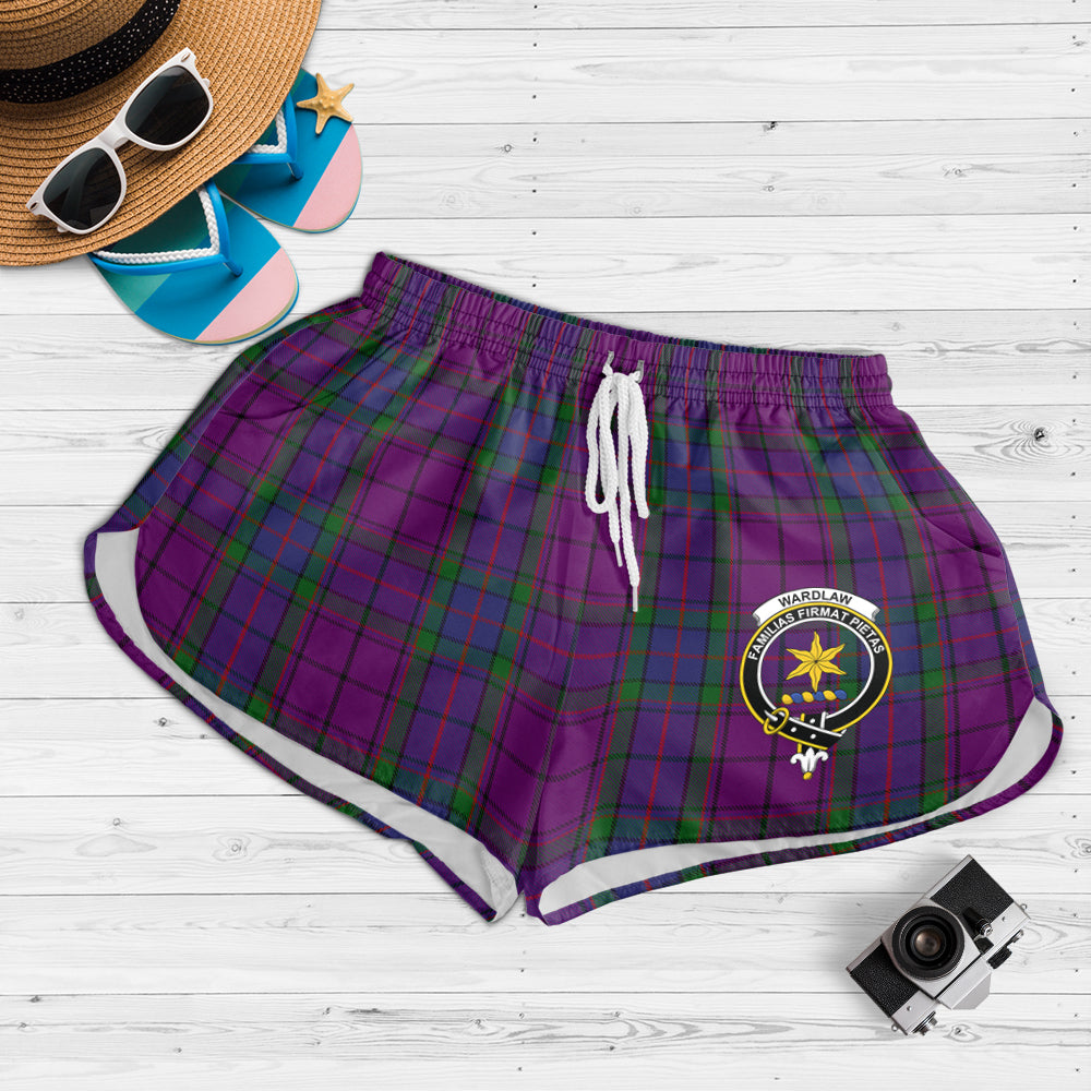 wardlaw-tartan-womens-shorts-with-family-crest