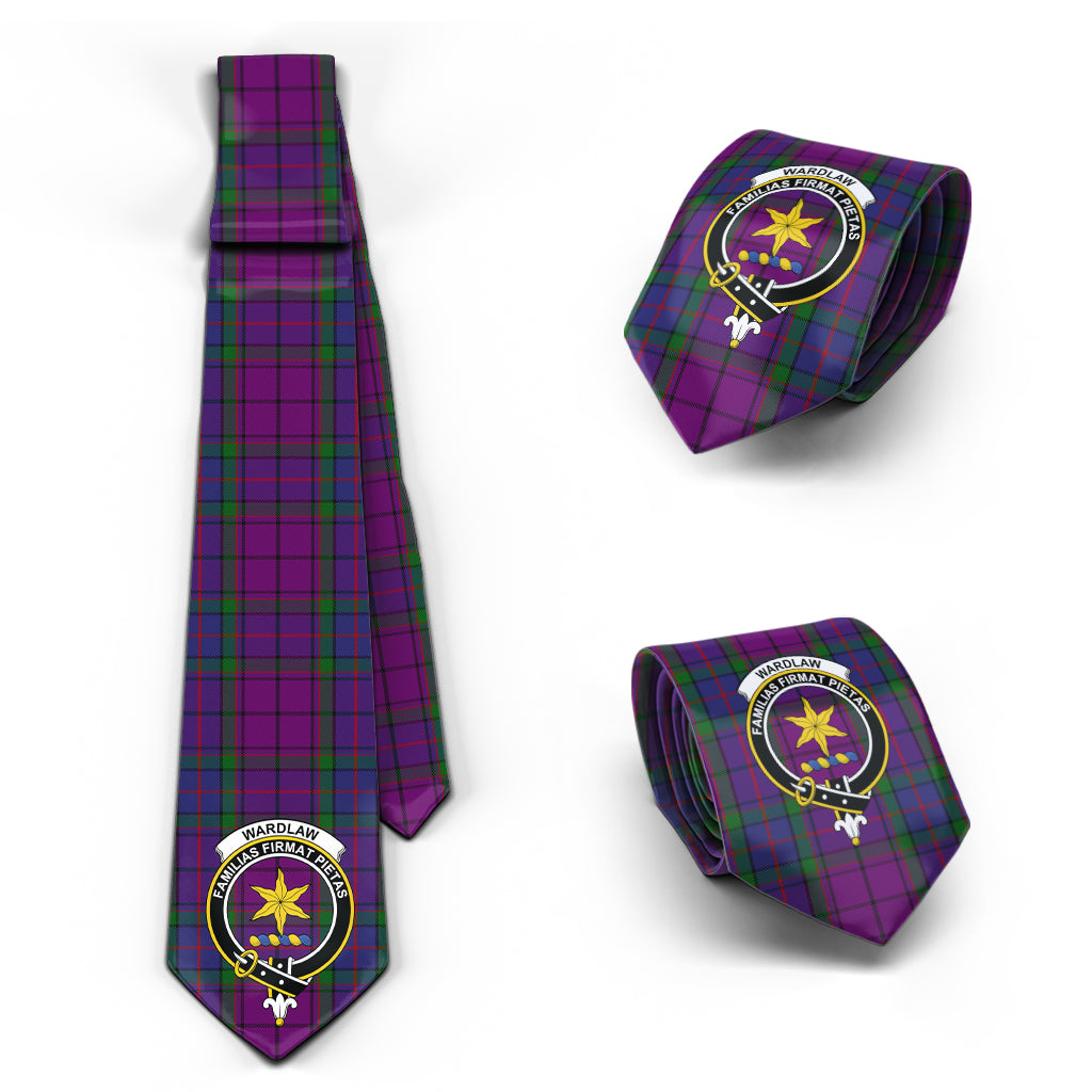 Wardlaw Tartan Classic Necktie with Family Crest Necktie One Size - Tartan Vibes Clothing