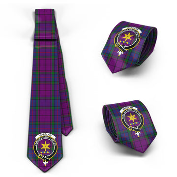 Wardlaw Tartan Classic Necktie with Family Crest