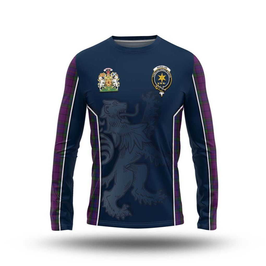 Wardlaw Tartan Long Sleeve T-Shirt with Family Crest and Lion Rampant Vibes Sport Style Unisex - Tartan Vibes Clothing