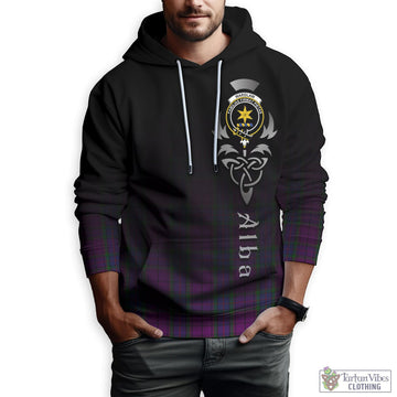 Tartan Vibes Clothing Wardlaw Tartan Hoodie Featuring Alba Gu Brath Family Crest Celtic Inspired
