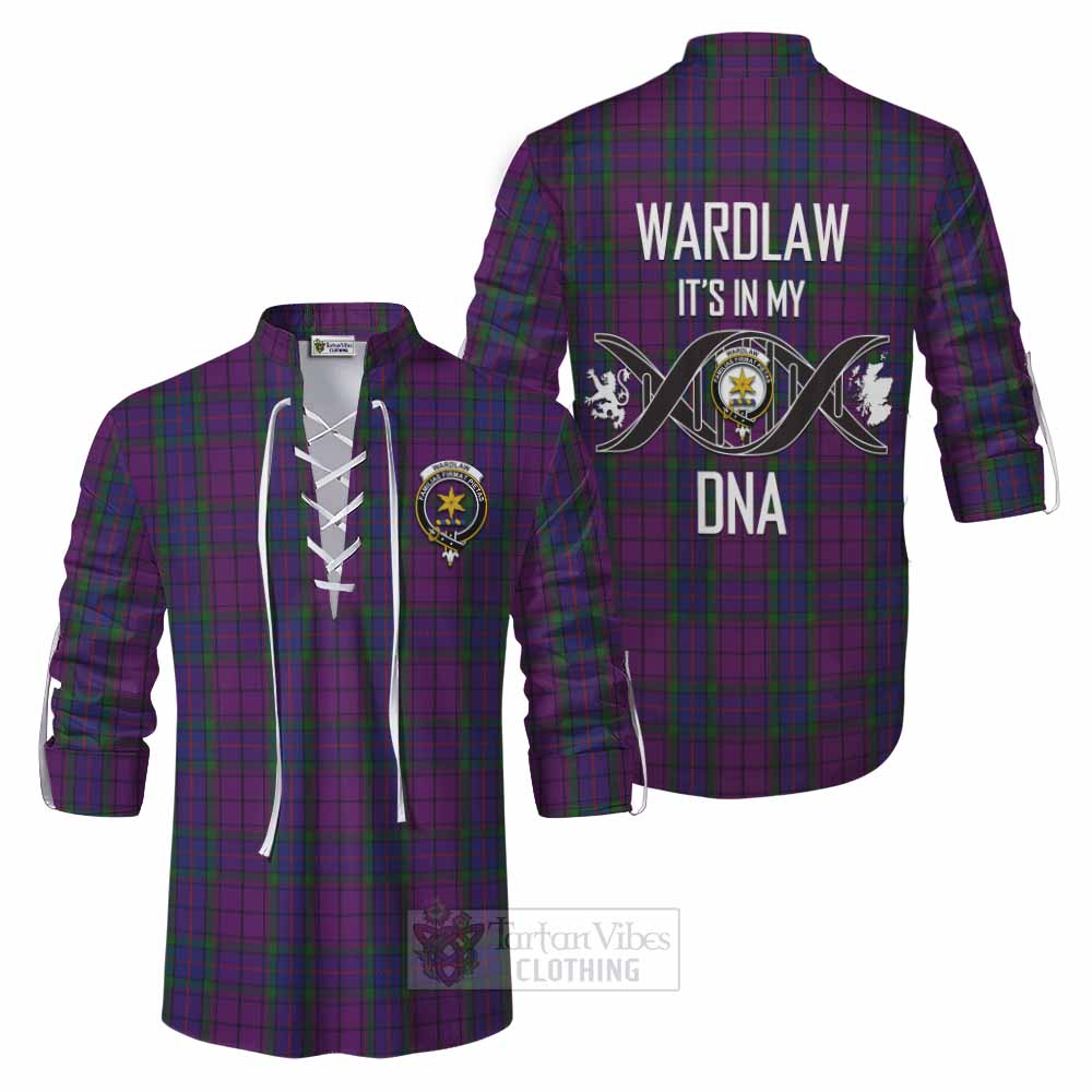 Tartan Vibes Clothing Wardlaw Tartan Ghillie Kilt Shirt with Family Crest DNA In Me Style