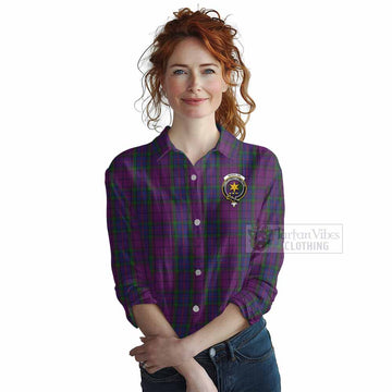 Tartan Vibes Clothing Wardlaw Tartan Women's Casual Shirt with Family Crest DNA In Me Style