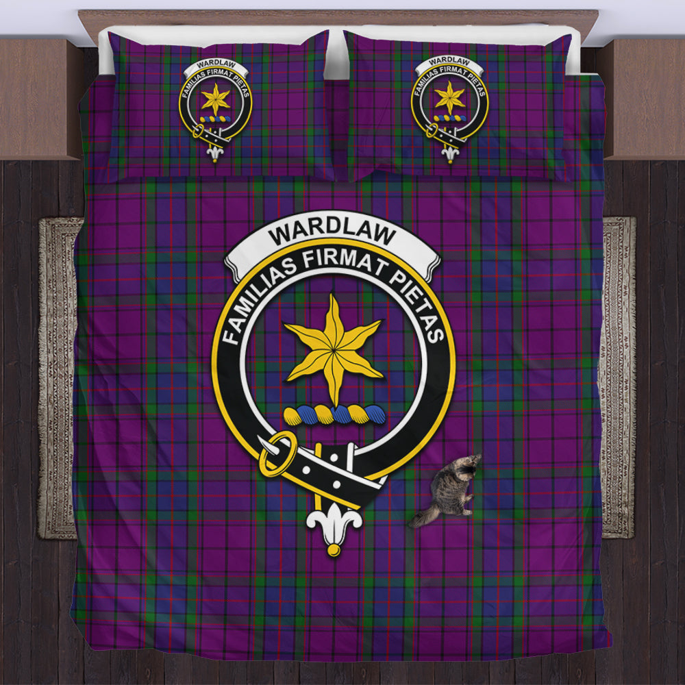 Wardlaw Tartan Bedding Set with Family Crest US Bedding Set - Tartan Vibes Clothing