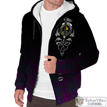 Wardlaw Tartan Sherpa Hoodie Featuring Alba Gu Brath Family Crest Celtic Inspired