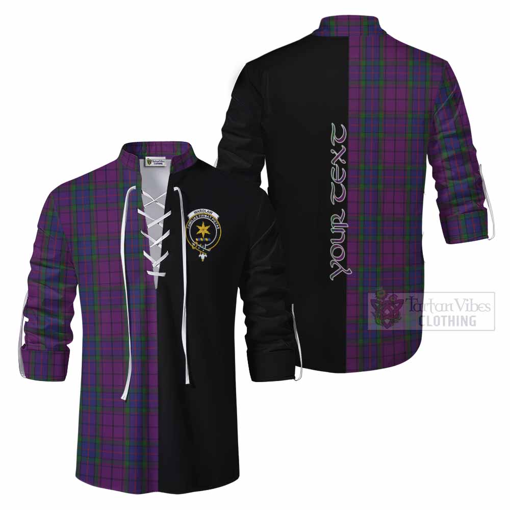 Tartan Vibes Clothing Wardlaw Tartan Ghillie Kilt Shirt with Family Crest and Half Of Me Style